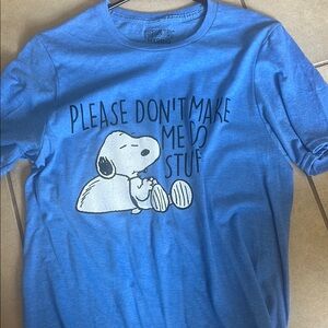 Peanuts Blue Snoopy Dog and red Lion King Shirt